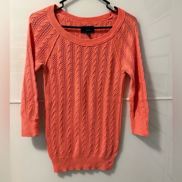 American Eagle Outfitters Coral Crew Neck Sweater - Picture 1 of 6